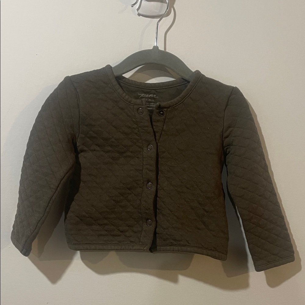 Pehr Olive Quilted Cotton Snap Front  Jacket 6-12 Months